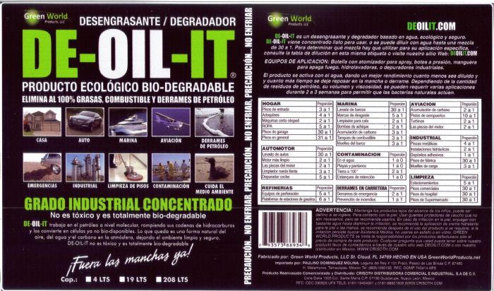 DE OIL IT  DESENGRASANTE/ DEGRADADOR